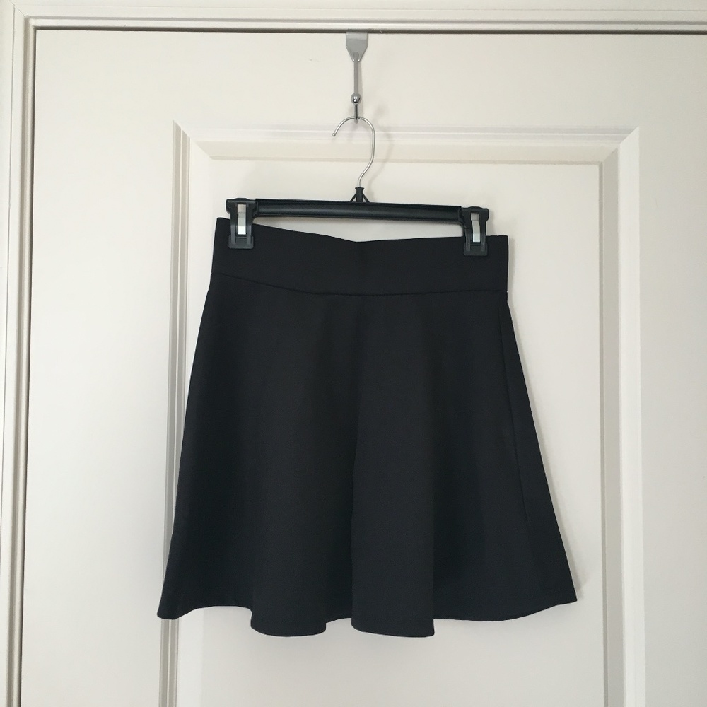 Charlotte Russe Black Skater Skirt